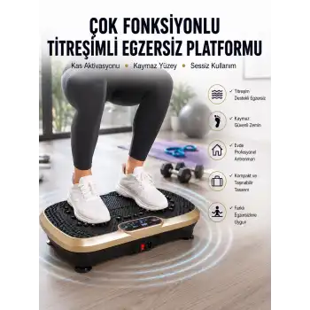 Evde Spor İçin Titreşimli Plate Fitness Platformu Yeni Nesil