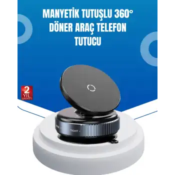 Evrensel Manyetik Araç Telefon Tutucu 360° Döner Başlık