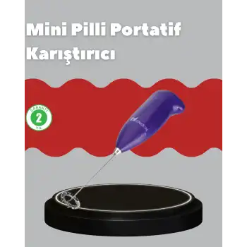 Frappe ve Cappuccino Maker – Taşınabilir Pilli Köpürtücü Mikser