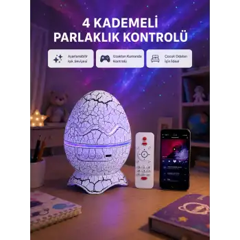 Galaksi Efektli Dinozor Yumurta Projektör – Yüksek Çözünürlüklü