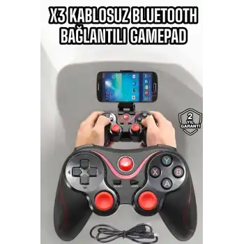 Game Stick Android Uyumlu Gamepad X3 Standlı Oyun Kolu Bluetooth Bağlantılı