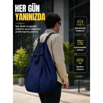 Geniş İç Hacimli Katlanabilir Çanta Pratik Taşıma Deneyimi Sunan Modern Tasarım