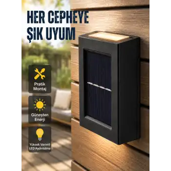 Güneş Enerjili Su Geçirmez LED Duvar Lambası Yeni Nesil