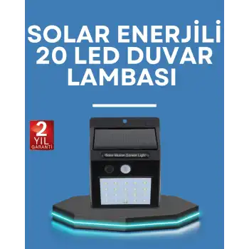 Hareket Algılamalı Solar LED Güvenlik Lambası