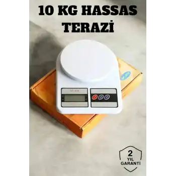 Hassas Terazi 10 kg Kapasiteli, Yüksek Hassasiyetli Dijital Mutfak Tartısı