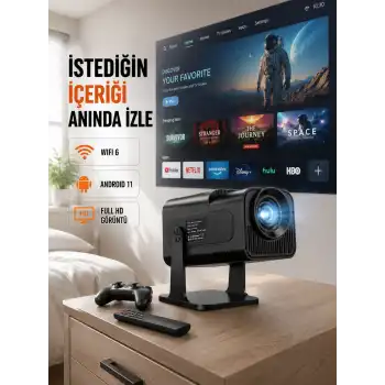HCS350pro 1080P Full HD Taşınabilir Android Projektör Yeni Nesil