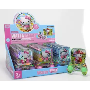 Hello Kitty Baskılı Sulu Oyun - Şeffaf Gövdeli Konsol Tasarımlı Su Oyunu Alk4002