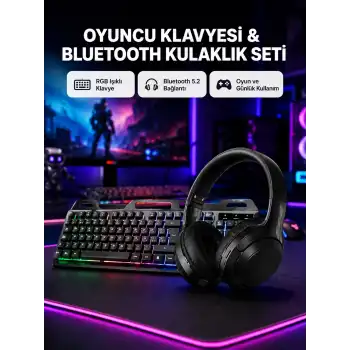 HN01 KULAKLIK + PG-8018 OYUNCU KLAVYESİ SET