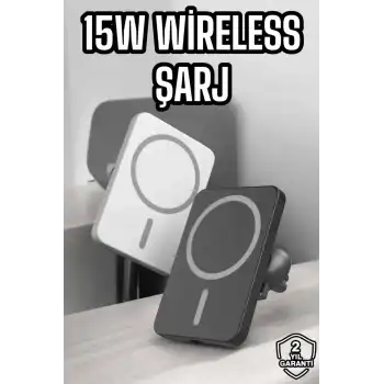 İOS Uyumlu Manyetik Tasarım Magsafe İphone 12/13/14/15 araç şarjı
