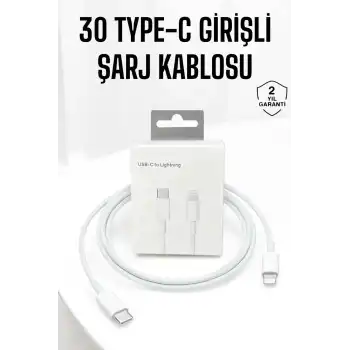 Iphone Uyumlu İOS Uyumlu Lightning Hızlı Şarj Tye C Lightning Şarj Kablosu
