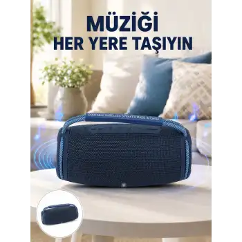 IPX5 Su Geçirmez Taşınabilir Bluetooth Hoparlör Renkli Işıklı Yeni Nesil