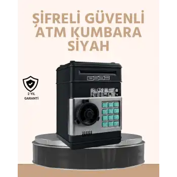 Işıklı Sesli Şifreli ATM Görünümlü Kasa Kumbara