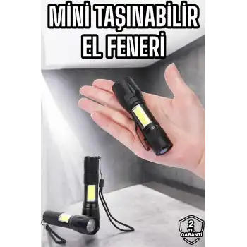 Işıldak El Feneri Kamp Lambası Mini Taşınabilir Acil Durum Lambası Fener Led Işık