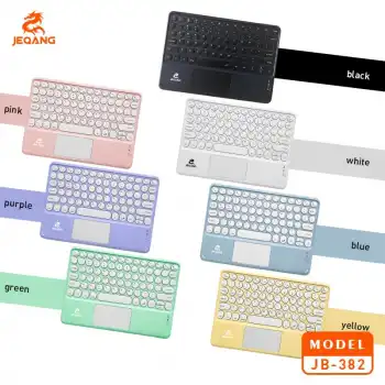 JB-382 Yuvarlak Tuşlu Touchpad Özellikli Bluetooth Kablosuz Klavye