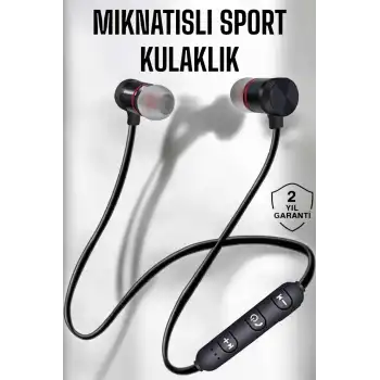 Kablolu Mıknatıslı Sport Kulaklık Bluetooth Bağlantılı