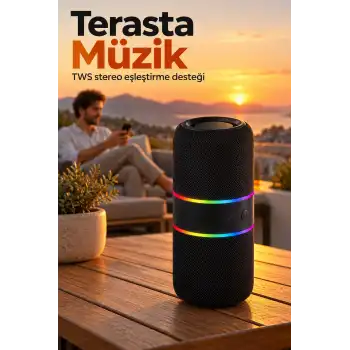 Kablosuz Hoparlör 1200 mAh Batarya ve Type C Giriş