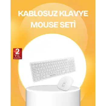 Kablosuz Klavye Mouse Takımı - Ergonomik, Sessiz ve Enerji Tasarruflu