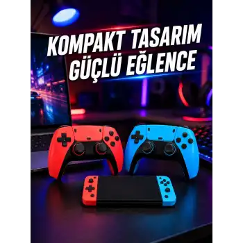 Kablosuz Retro Oyun Konsolu HDMI TV Bağlantılı Çift Gamepad Seti