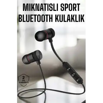 Kablosuz Sport Mıknatıslı Mikrofonlu Kulak İçi Kulaklık