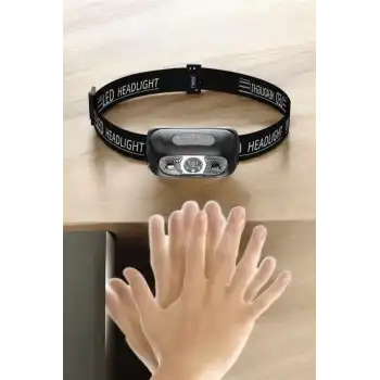 Kafa Lambası Kamp Lambası Led Işık Şarjlı Ayarlanabilir