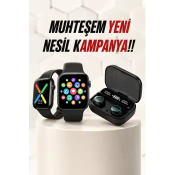 Kaliteli Akıllı Saat ve Kaliteli Bluetooth Kulaklık ANC Özelliği Uzun Pil Ömrü