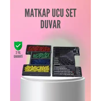 Kapsamlı Matkap Ucu Seti Organizer Kutulu Ahşap Metal Beton Delme