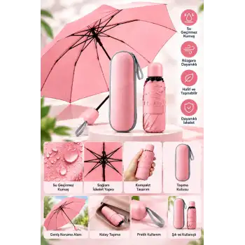 KAPSÜL ŞEMSİYE PEMBE