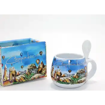 Kaşıklı Yöresel Kahve Fincanı Tekli Model 2