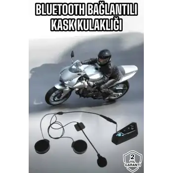 Kask Kulaklığı Motosiklet Intercom Interkom Dinleme Konuşma Özellikli Su Geçirmez