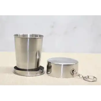 Katlanabilir Tekli Paslanmaz Çelik Shot Bardak Alk3935