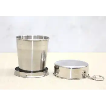 Katlanabilir Tekli Paslanmaz Çelik Shot Bardak - Model 1