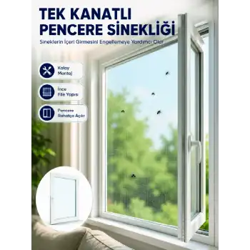 Kesilebilir Pencere Sinekliği Cırt Bantlı Sinek Koruma Filesi