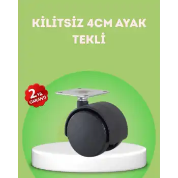 Kilitsiz 4 cm Mobilya Ayağı Tek Adet Pratik ve Dayanıklı