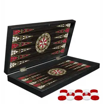 Klasik Sedef İşlemeli Tavla Model 2