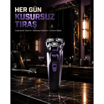 Kompakt Şarjlı Saç Sakal Tıraş Makinesi Kuru Kullanım Özellikli