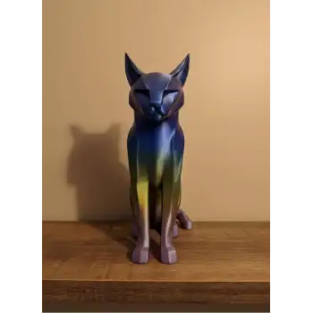Koyu Rainbow Kedi Biblo Modern Salon ve Raf Dekoru