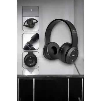 Kulak Üstü TF Kart ve AUX Destekli Ergonomik Bluetooth Kulaklık