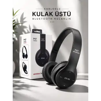 Kulak Üstü TF Kart ve AUX Destekli Ergonomik Bluetooth Kulaklık