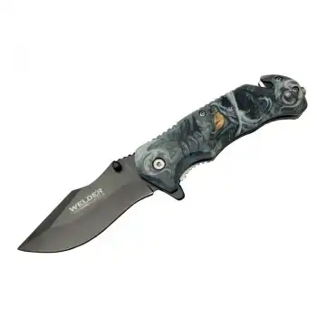 Kurtarma Çakısı 21,5 Cm Yarı Otomatik , Kemerlikli