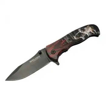 Kurtlu Çakı 20 Cm Yarı Otomatik , Kemerlikli