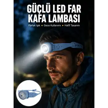 LED Kafa Lambası Kamp Yürüyüş ve Gece Kullanımı İçin Yeni Nesil