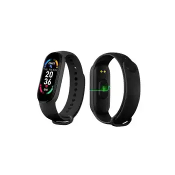 M6 Akıllı Bileklik Siyah Adımsayar Spor Takibi Android ve İOS Uyumlu