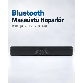 Masaüstü Soundbar Hoparlör Siyah