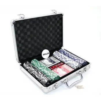 Metal Çantalı 200 Chipli Poker Oyunu Alk1500