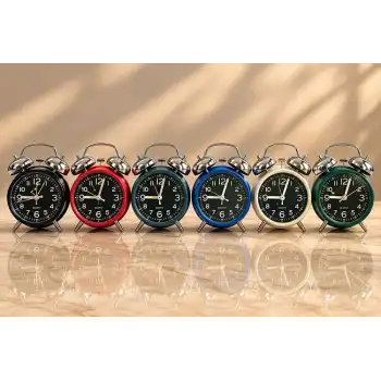 Metal Çift Zilli Çalar Saat Alk6458