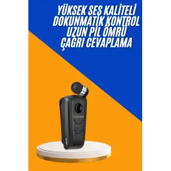 Mikrofonlu Makaralı Bluetooth Kulakiçi Kulaklık Android ve İOS Uyumlu