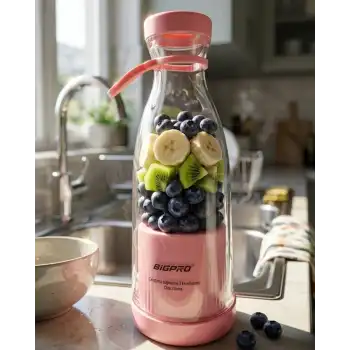 Mini Blender USB Şarjlı Smoothie Hazırlayıcı Kolay Temizlenebilir Tasarım