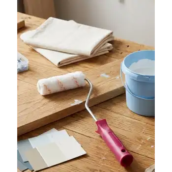 Mini Boya Fırça Seti 10 Cm Rulo Fırça 6 Adet Yedek Rulo Hediyeli Duvar Boyama Atı