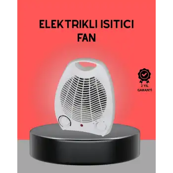 Mini Elektrikli Isıtıcı 2000W – Termostatlı Fanlı Isıtma, Taşınabilir Tasarım