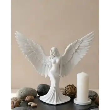 Minimalist Melek İnsan Figürlü 3D Heykel Dekoratif Biblo Ev Dekoru